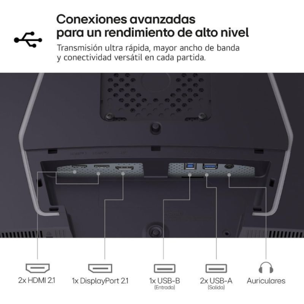Monitor Gaming LG UltraGear 27G850A-B 27'/ 4K/ 1ms/ 240Hz/ IPS/ Regulable en altura/ Morado Grisáceo