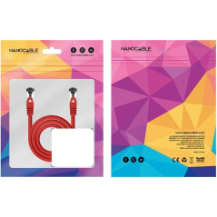 Cable de Red RJ45 SSTP Nanocable 10.20.2000-L25-R Cat.8.1/ 25cm/ Rojo