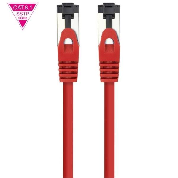 Cable de Red RJ45 SSTP Nanocable 10.20.2002-R Cat.8.1/ 2m/ Rojo