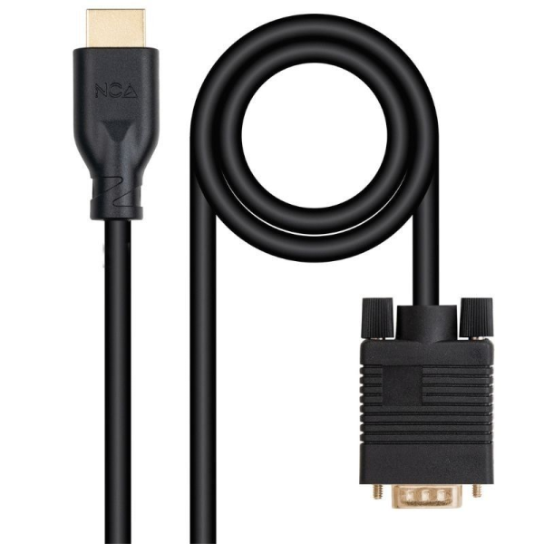 Cable Conversor Nanocable 10.15.4602/ VGA Macho - HDMI 8K Macho/ 1.8m/ Negro