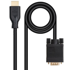 Cable Conversor Nanocable 10.15.4602/ VGA Macho - HDMI 8K Macho/ 1.8m/ Negro