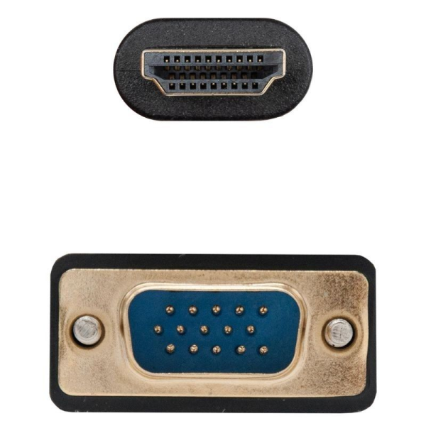 Cable Conversor Nanocable 10.15.4602/ VGA Macho - HDMI 8K Macho/ 1.8m/ Negro