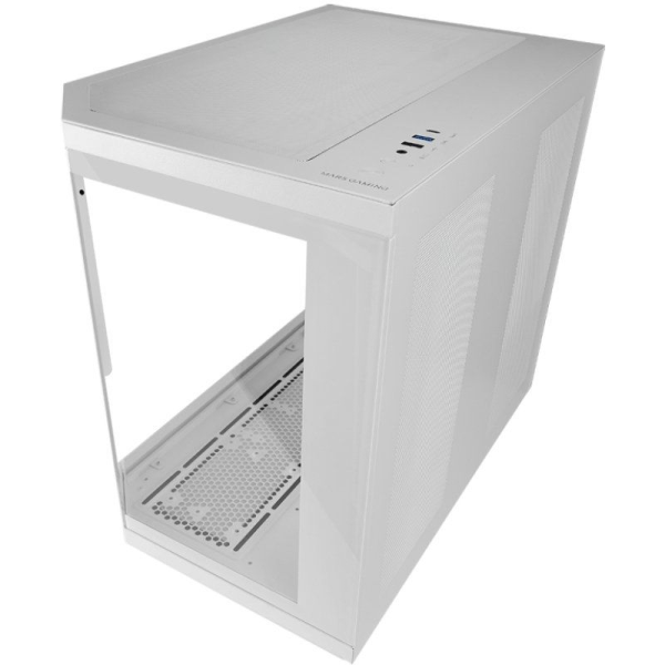 Caja Gaming Semitorre Mars Gaming MC-3TCORELCD/ Blanca