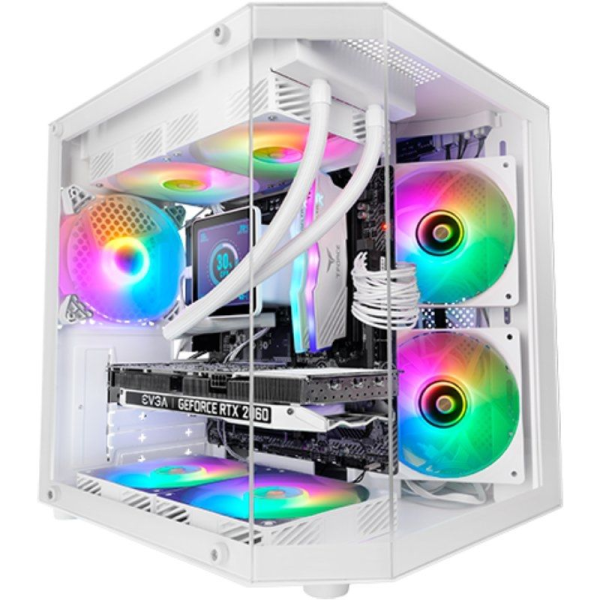 Caja Gaming Minitorre Mars Gaming MC-3TLITE/ Blanca
