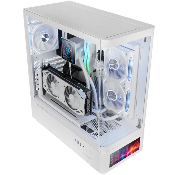 Caja Gaming Semitorre Mars Gaming MC-LCDPRO/ Blanca