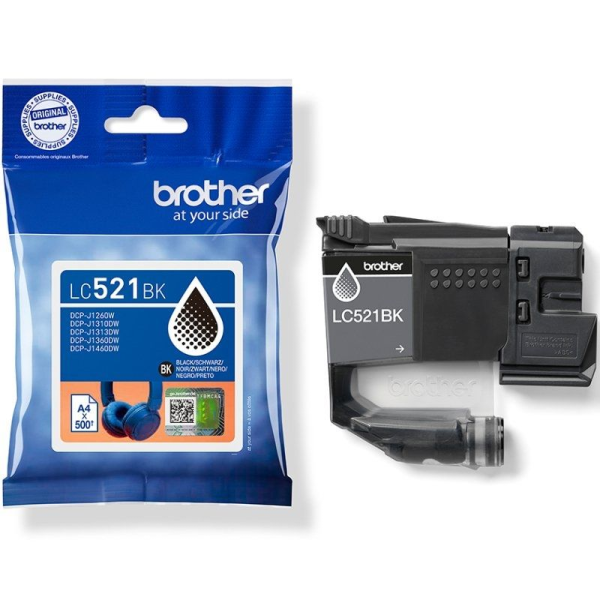 Cartucho de Tinta Original Brother LC521BK/ Negro