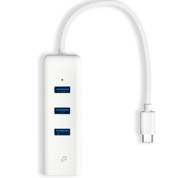 Hub USB Tipo-C 3.0 TP-Link UE330C/ 3xUSB/ 1xRJ45/ Blanco