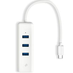 Hub USB Tipo-C 3.0 TP-Link UE330C/ 3xUSB/ 1xRJ45/ Blanco
