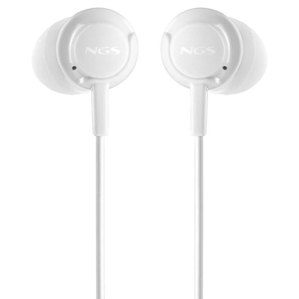 Auriculares Intrauditivos NGS Cross Drift/ con Micrófono/ Jack 3.5/ Blancos
