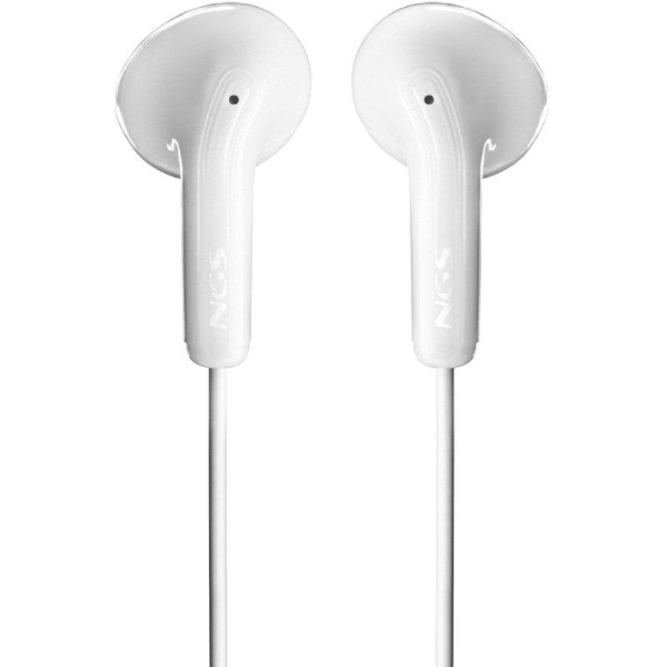 Auriculares Intrauditivos NGS Cross Flip/ con Micrófono/ Jack 3.5/ Blancos