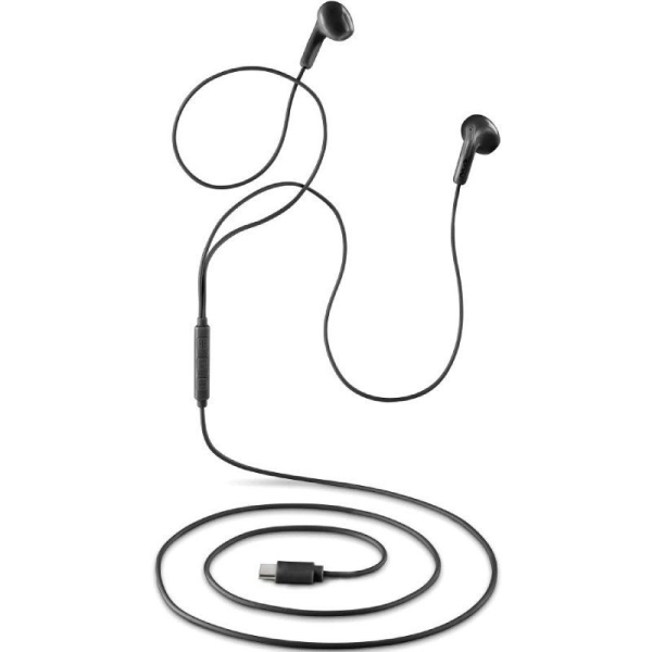Auriculares Intrauditivos NGS Cross Glide/ con Micrófono/ USB Tipo-C/ Negro