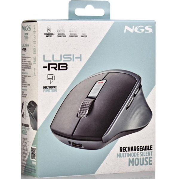 Ratón Inalámbrico NGS Lush-RB/ Hasta 1600 DPI