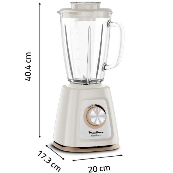 Batidora de vaso Moulinex Blendforce LM430A10/ 800W/ 2 Velocidades