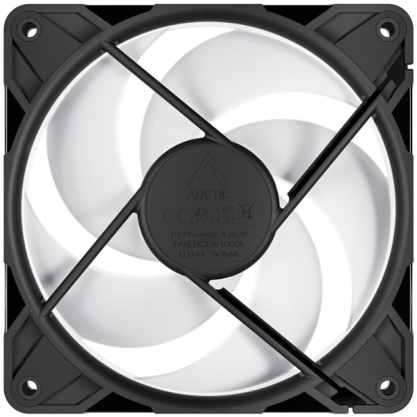 Ventilador Arctic P12 Pro Reverse A-RGB/ 12cm/ Negro