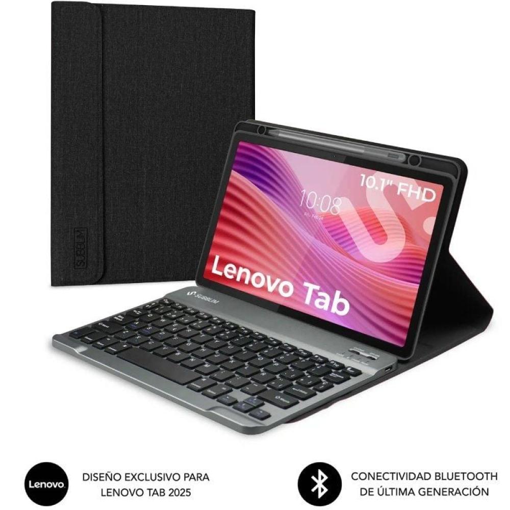 Funda con Teclado Subblim Shock Case Lenovo Tab 10.1' 2025/ Negra