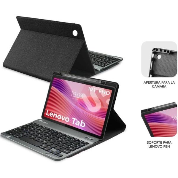 Funda con Teclado Subblim Shock Case Lenovo Tab 10.1' 2025/ Negra