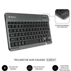 Funda con Teclado Subblim Keytab Pro BT Lenovo Tab 2025 11.5'/ Negra