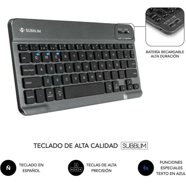 Funda con Teclado Subblim Keytab Pro BT Lenovo Idea Tab 11' 2025/ Negra