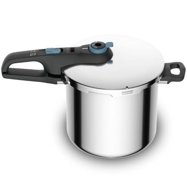 Olla a Presión Tefal Secure Trendy P2584401/ Ø25cm/ 8L/ Acero Inoxidable/ Apta para Inducción