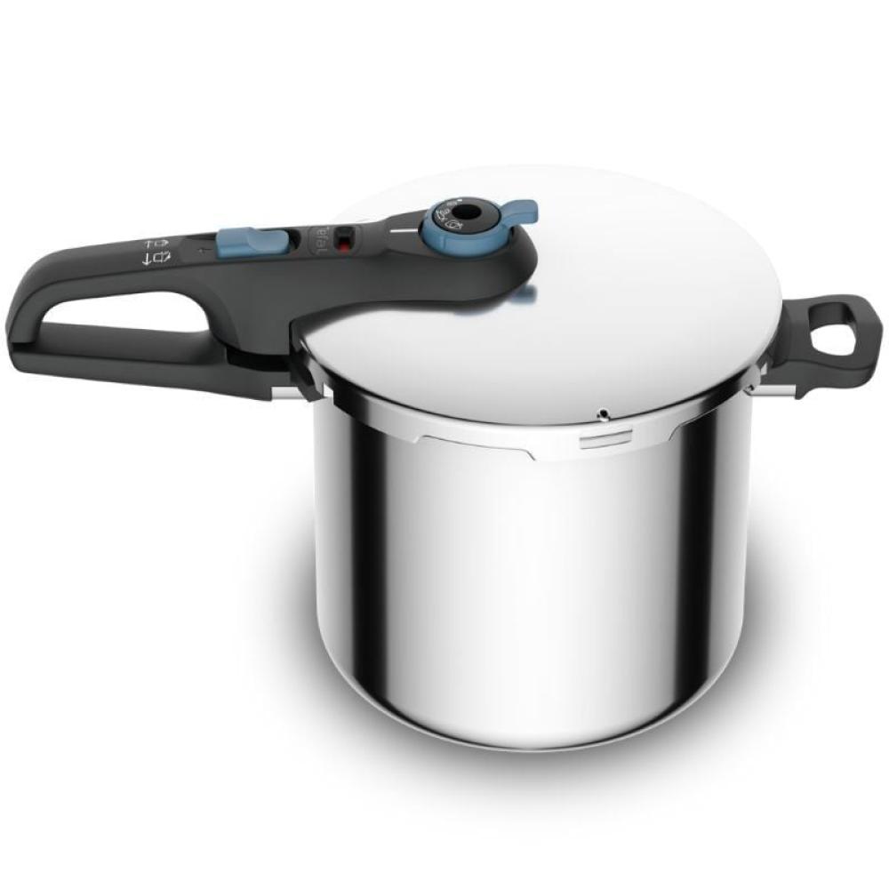Olla a Presión Tefal Secure Trendy P2584401/ Ø25cm/ 8L/ Acero Inoxidable/ Apta para Inducción