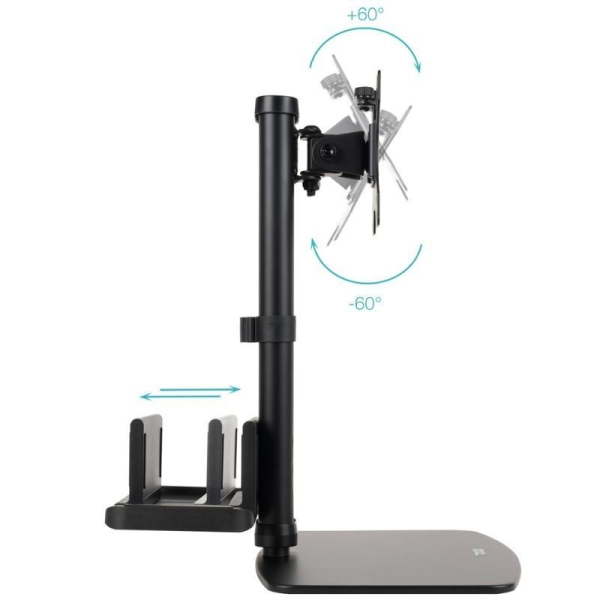 Soporte de Sobremesa para Monitor TooQ DB1128TN-B/ Ajustable/ Giratorio/ Inclinable/ hasta 6kg