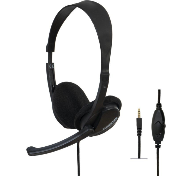 Auriculares Fonestar HOME-35 con Micrófono/ Jack 3.5/ Negros