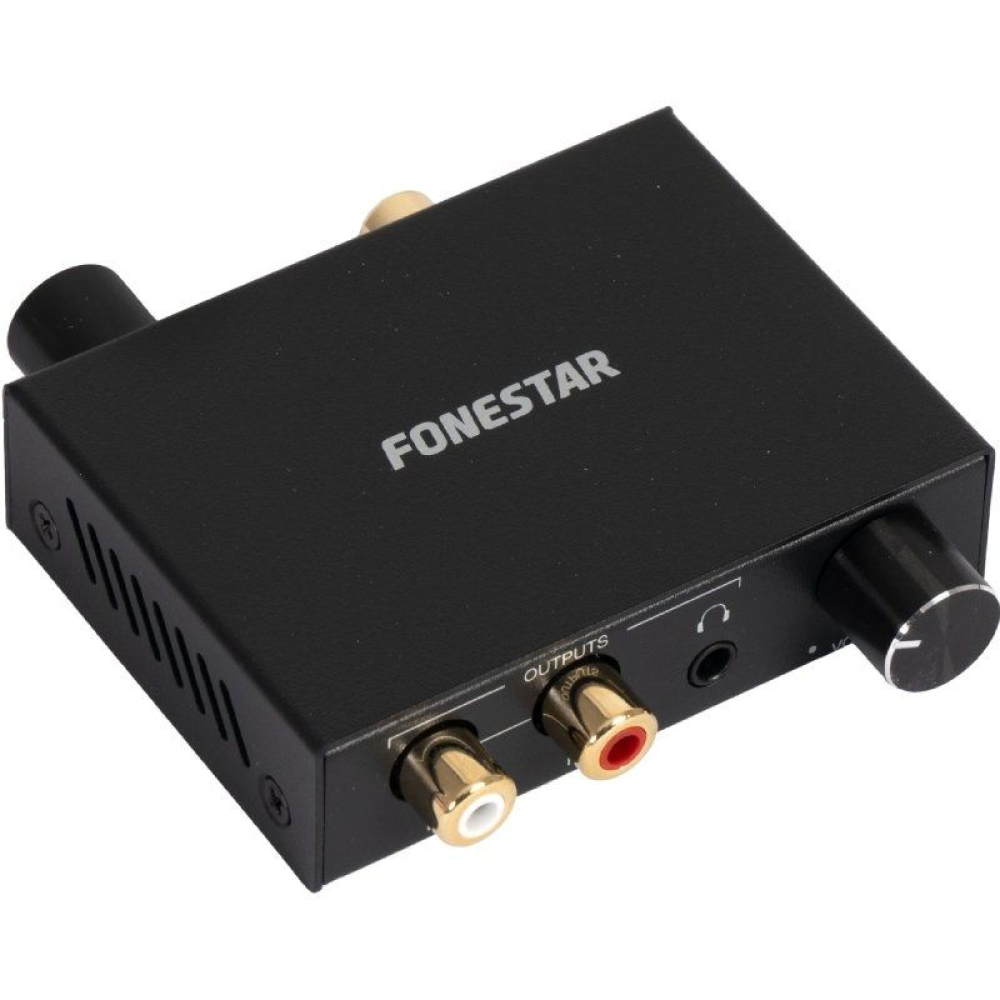 Convertidor de Audio Fonestar FO-42DAV/ Entrada Toslink y RCA/ Salida 2x RCA/ 1x RJ45