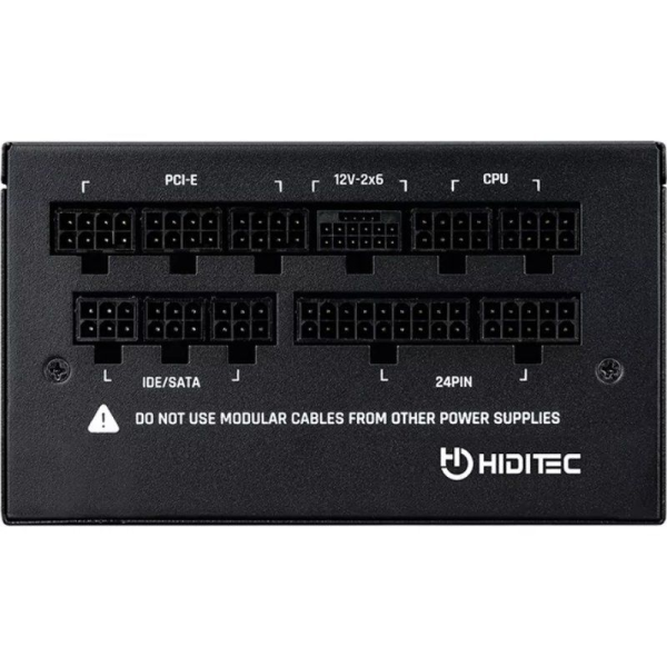 Fuente de Alimentación Hiditec GDX1050 V3/ 1050W/ Ventilador 14cm/ ATX 3.1/ PCIe 5.1/ 80 Plus Gold