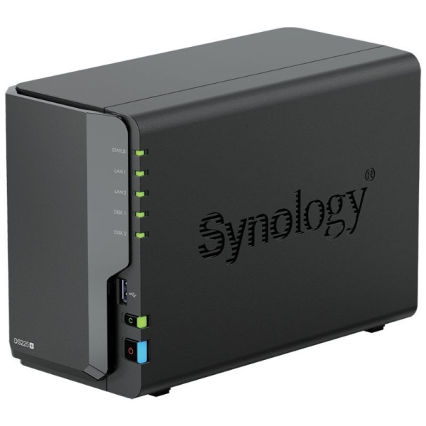 NAS Synology Diskstation DS225+/ 2 Bahías 3.5'- 2.5'/ 2GB DDR4/ 8TB/ Formato Torre