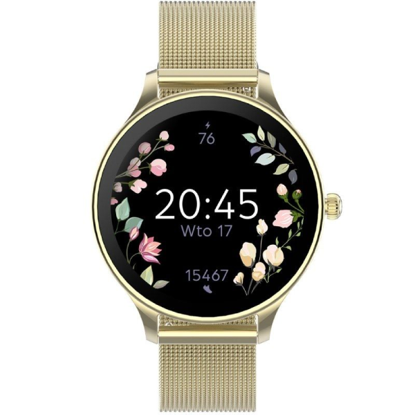 Smartwatch Forever Velora SB-306/ Notificaciones/ Frecuencia Cardíaca/ Oro