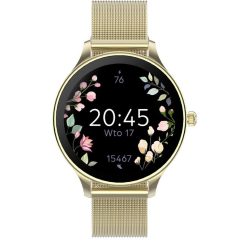 Smartwatch Forever Velora SB-306/ Notificaciones/ Frecuencia Cardíaca/ Oro
