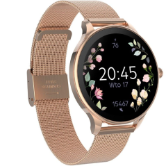 Smartwatch Forever Velora SB-306/ Notificaciones/ Frecuencia Cardíaca/ Oro Rosa