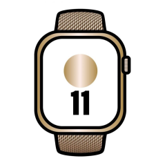 Apple Watch Series 11/ GPS/ Cellular/ 46mm/ Titanio Dorado/ Correa Milanese Dorada Loop S/M