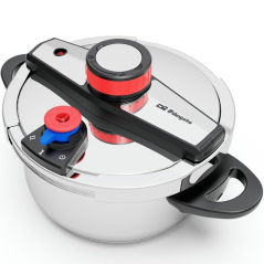 Olla a Presión Orbegozo HP 4200/ 4L/ Acero Inoxidable/ Apta para Inducción