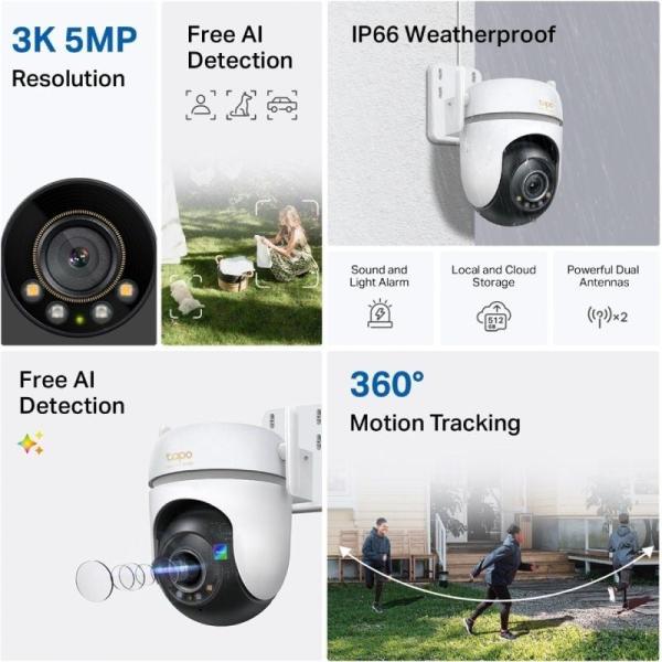 Cámara de Videovigilancia TP-Link Tapo TC43/ Visión Nocturna/ Control desde APP