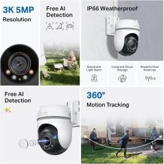 Cámara de Videovigilancia TP-Link Tapo TC43/ Visión Nocturna/ Control desde APP