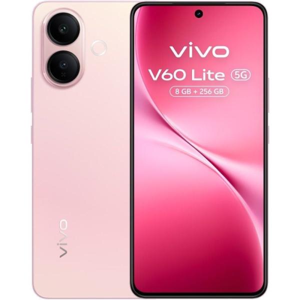 Smartphone Vivo V60 Lite 8GB/ 256GB/ 6.77'/ 5G/ Rosa/ Incluye Cargador 90W y Buds