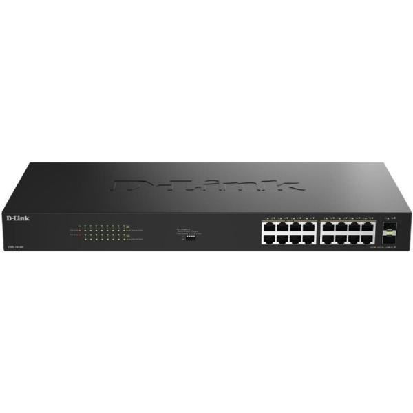 Switch D-Link DGS-1018P/E 18 Puertos/ RJ-45 Gigabit 10/100/1000 PoE/ SFP