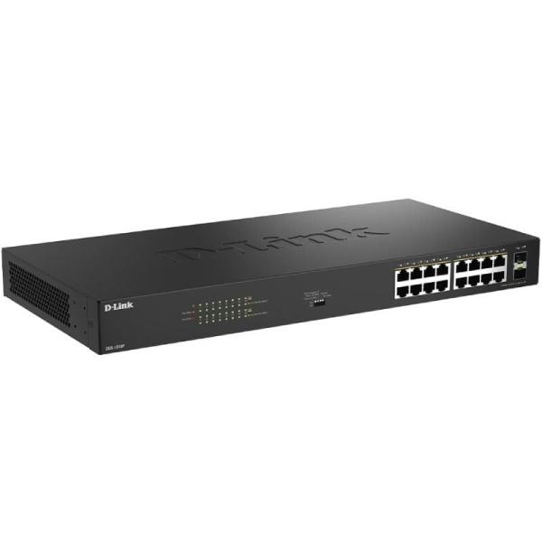 Switch D-Link DGS-1018P/E 18 Puertos/ RJ-45 Gigabit 10/100/1000 PoE/ SFP
