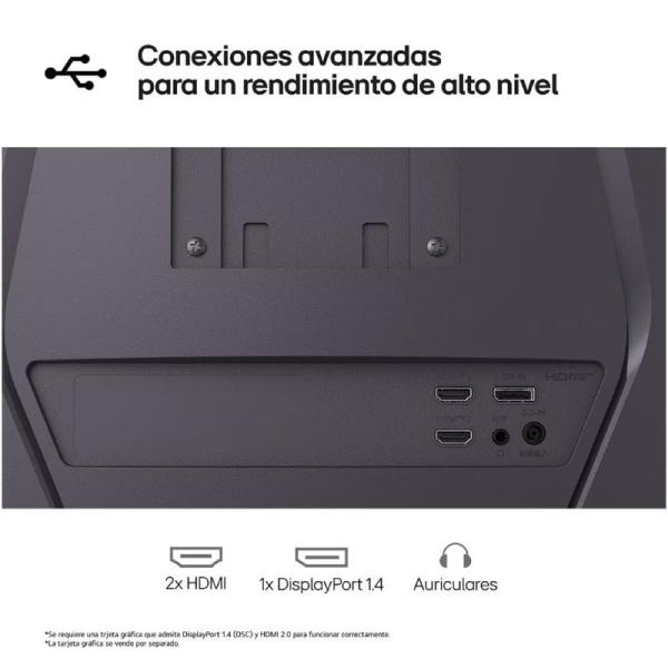 Monitor Gaming Curvo LG UltraGear 32G600A-B 31.5'/ QHD/ 1ms/ 180Hz/ VA/ Regulable en altura/ Negro