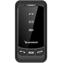 Teléfono Móvil Sunstech CELT25BK para Personas Mayores/ Negro