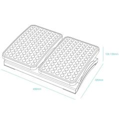 Reposapiés Ajustable/ Inclinable TooQ TQFR0604-B/ 430 x 320 x 105-130 mm