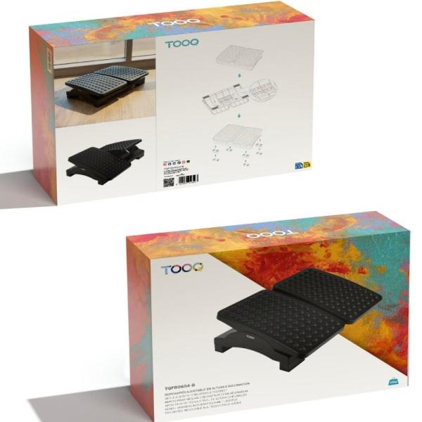 Reposapiés Ajustable/ Inclinable TooQ TQFR0604-B/ 430 x 320 x 105-130 mm