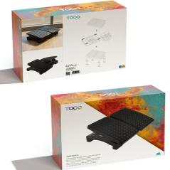 Reposapiés Ajustable/ Inclinable TooQ TQFR0604-B/ 430 x 320 x 105-130 mm