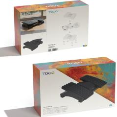 Reposapiés Ajustable/ Inclinable TooQ TQFR0605-B/ 430 x 320 x 105-130 mm
