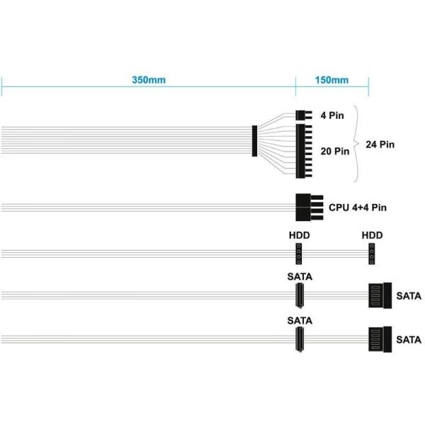 Fuente de Alimentación Aisens ASPC-500ATX-SEO/ 500W/ Ventilador 12cm