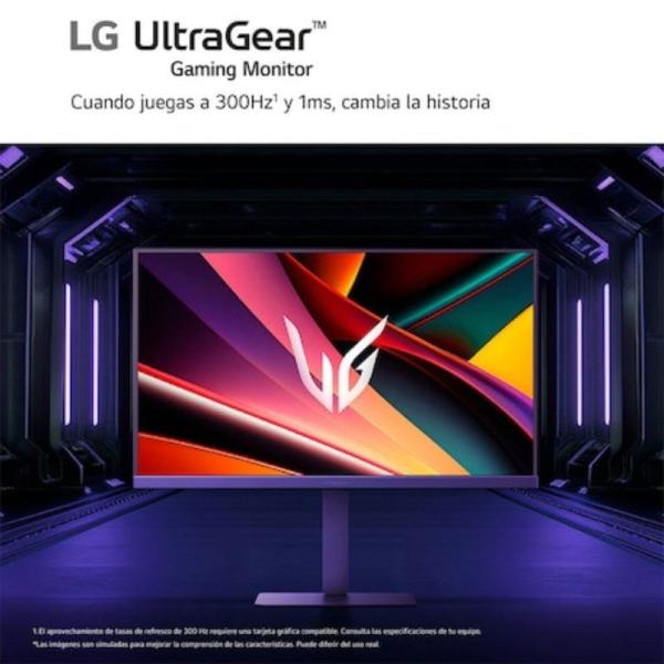 Monitor Gaming LG UltraGear G6 27G640A-B 27'/ QHD/ Multimedia/ 1ms/ 300Hz/ IPS/ Regulable en Altura/ Negro
