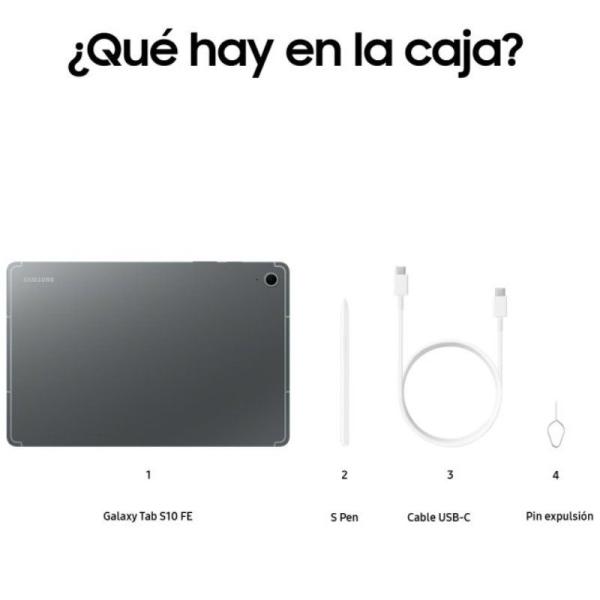 Tablet Samsung Galaxy Tab S10 FE 10.9'/ 8GB/ 256GB/ Octacore/ Gris