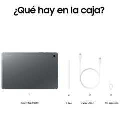 Tablet Samsung Galaxy Tab S10 FE 10.9'/ 8GB/ 256GB/ Octacore/ Gris