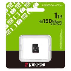 Tarjeta de Memoria Kingston CANVAS Select Plus 1TB microSD XC/ Clase 10/ 150MBs
